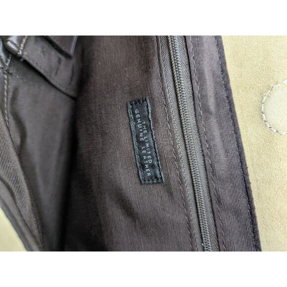 The Limited Y2K Genuine Leather Suede Embossed Tote Bag NWT Old Stock Cute! - Picture 9 of 10